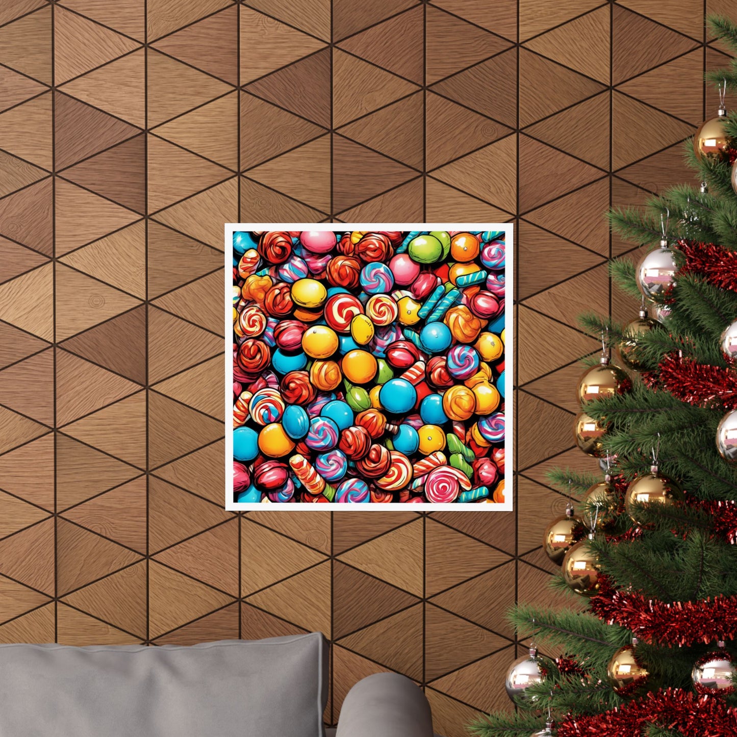 Colorful Candy Pattern Sweets Gift Art Poster