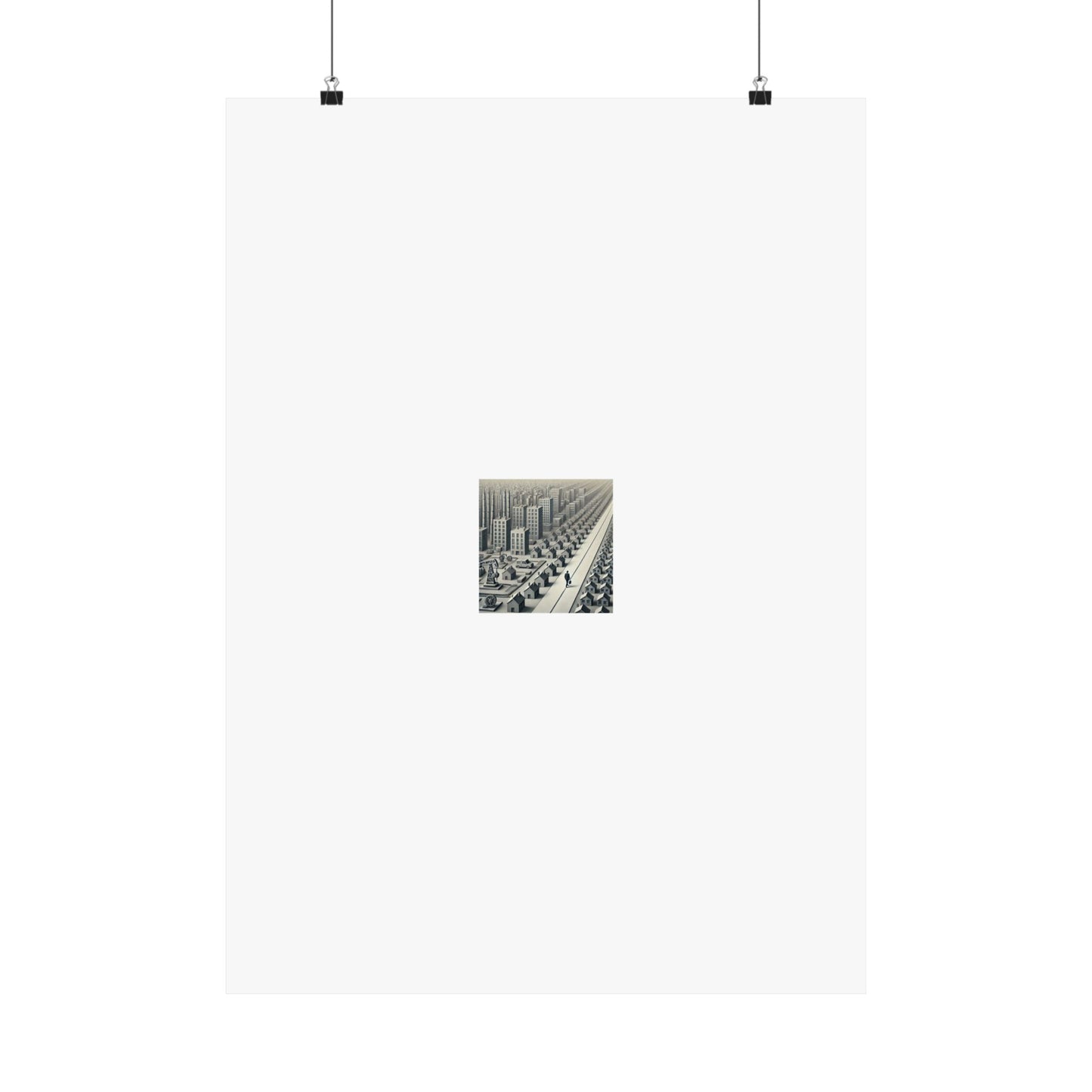 Monochrome Urban Factory Cityscape Poster Industrial Wall Art Gift