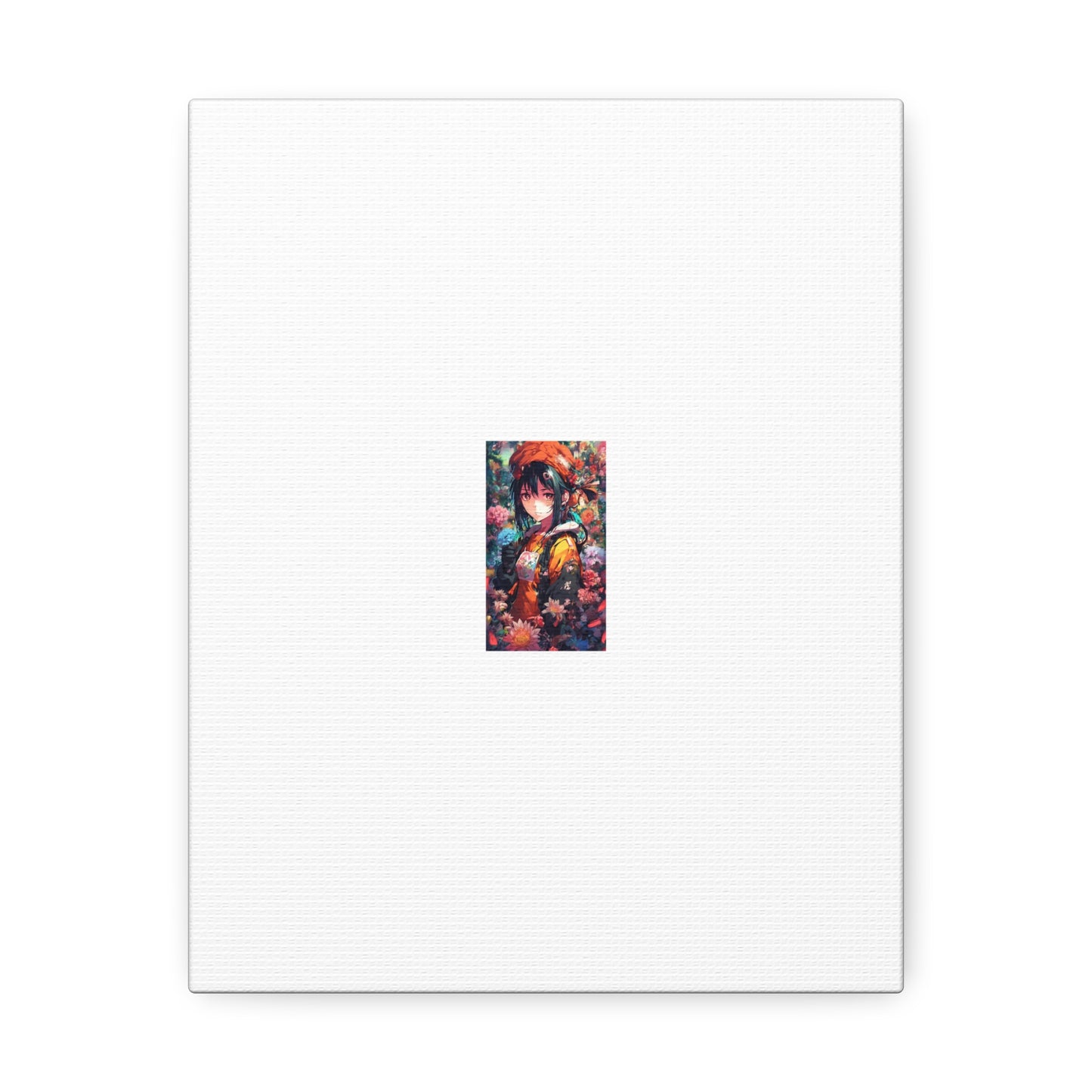Anime Floral Forest Heroine Portrait Flower Canvas Wall Art