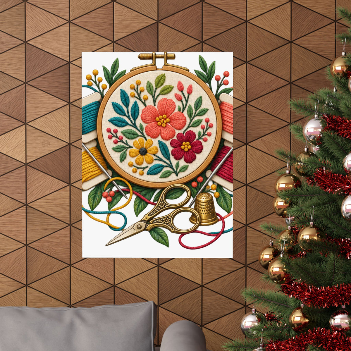 Botanical Embroidery Workshop Poster