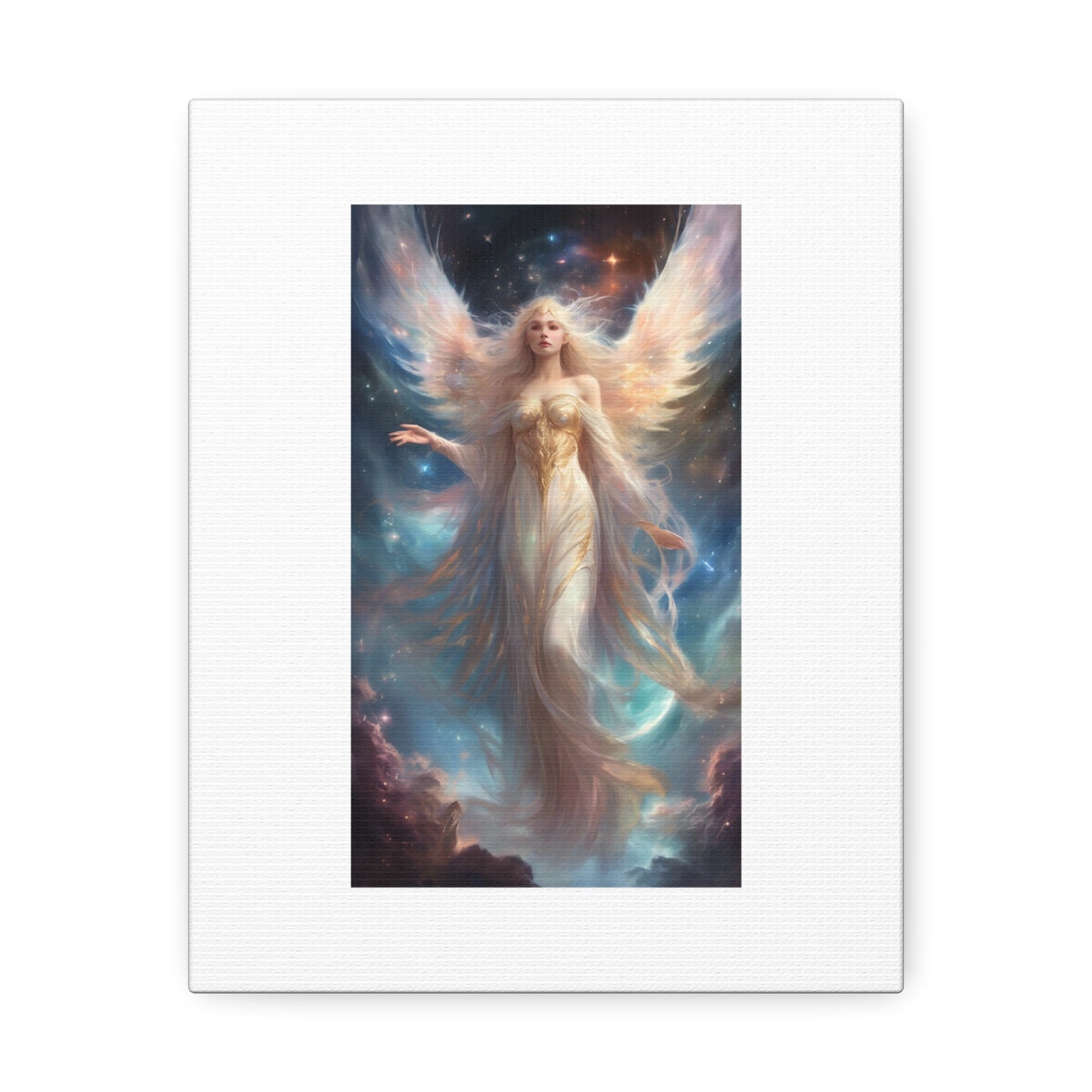 Celestial Winged Heroine Fantasy Portrait Canvas