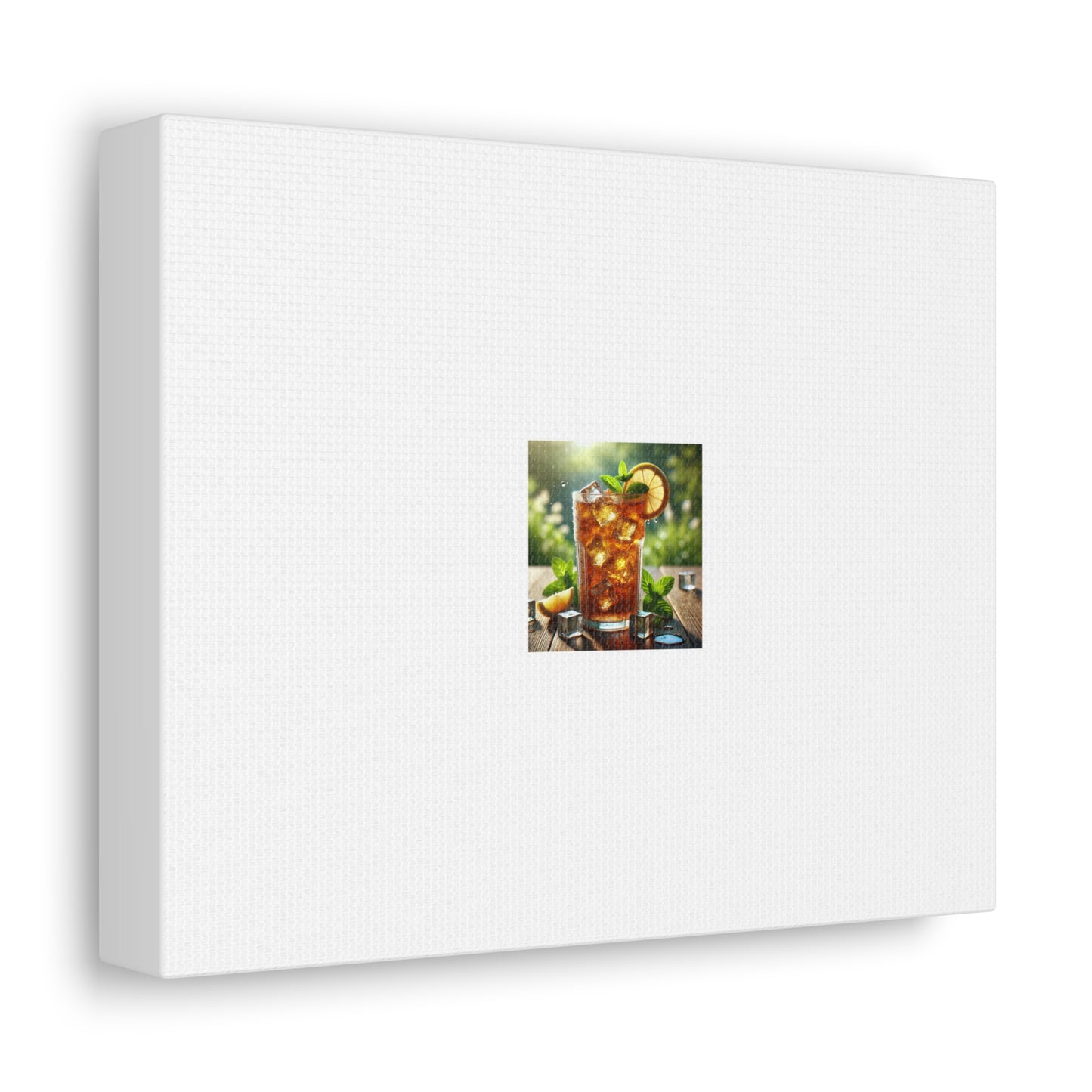 Sunlit Iced Tea Lemon Mint Kitchen Drink Canvas Wall Art