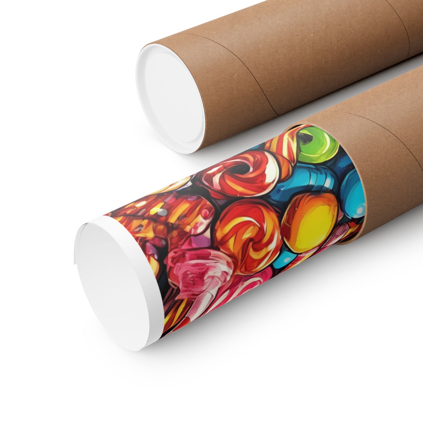 Colorful Candy and Lollipop Pattern Poster