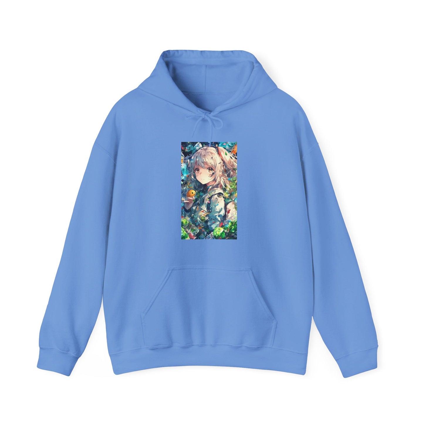 Crystal Bottle Anime Portrait Colorful Graphic Hoodie
