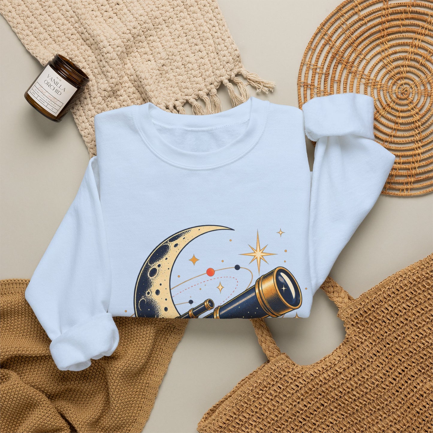 Vintage Telescope Celestial Astronomy Sweatshirt