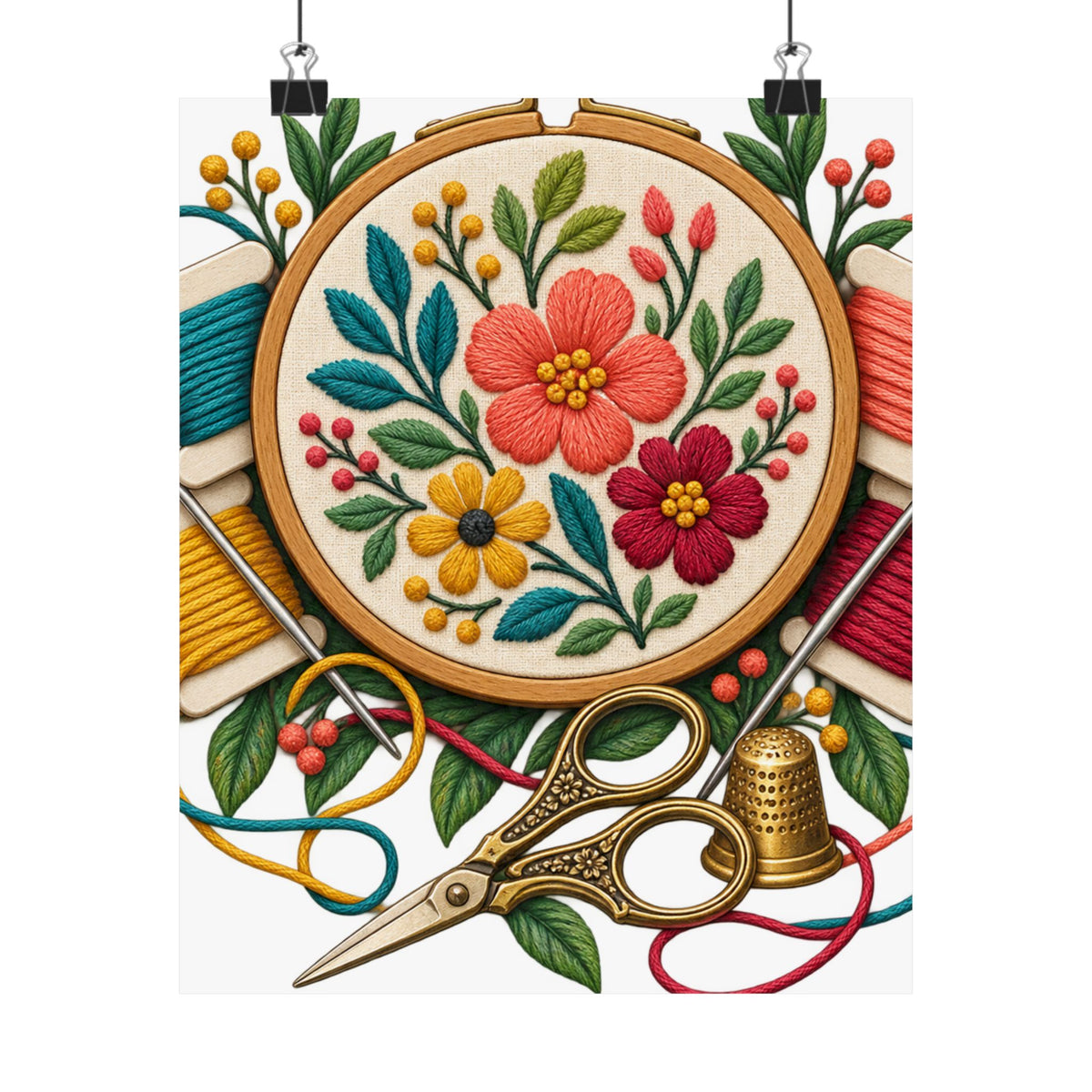Botanical Embroidery Workshop Poster