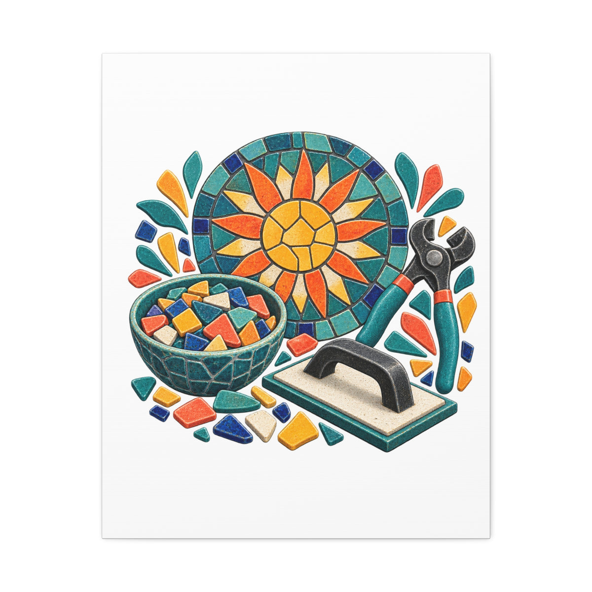 Sunburst Mosaic Making Workshop Canvas