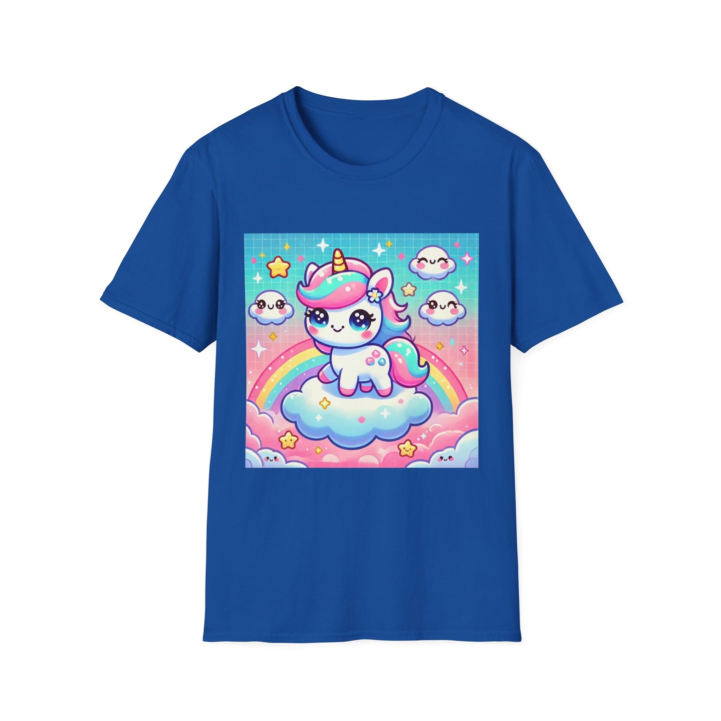 Kawaii Anime Unicorn Unisex Softstyle T-Shirt - Cute & Stylish Tee for Anime Lovers - Comfortable Casual Wear for All Genders