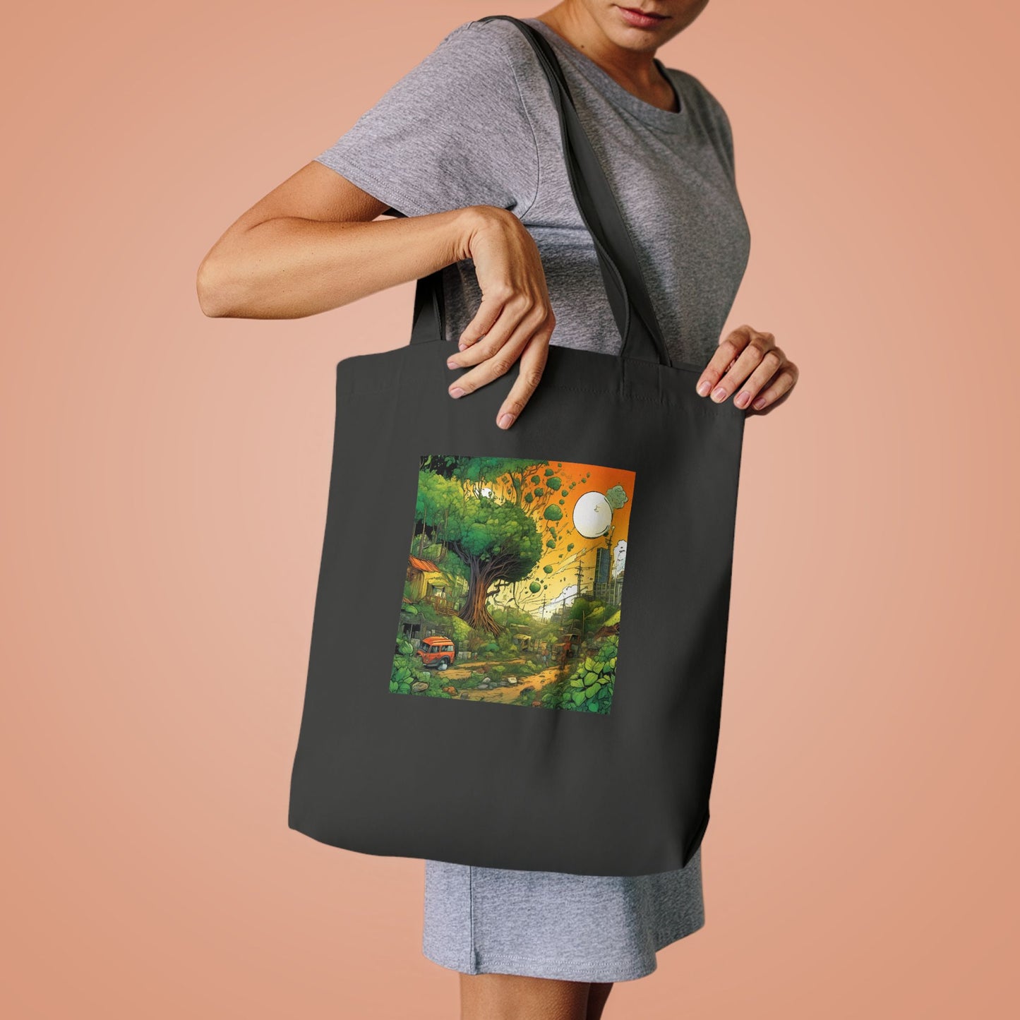 Cottage Road Landscape Nature Gift Art Tote Bag