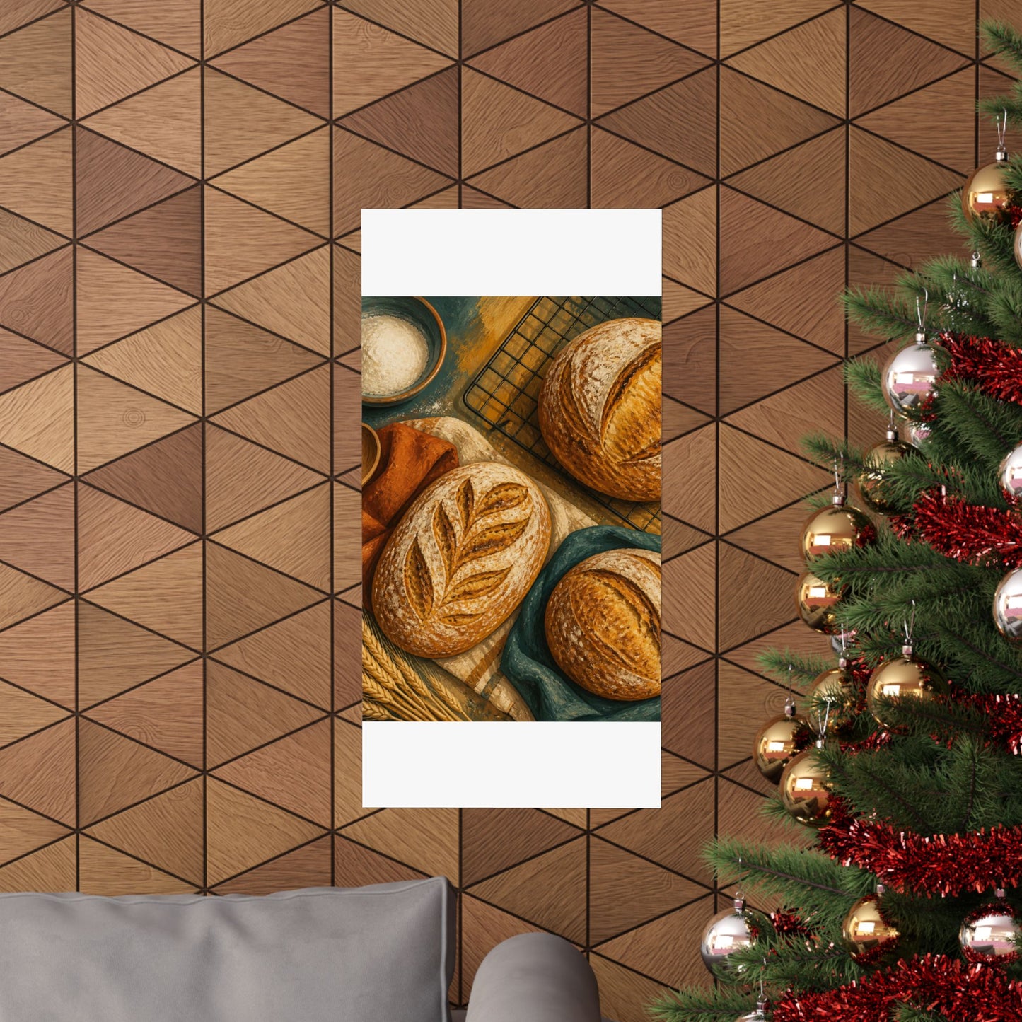 Artisan Bread Baking Still Life Poster