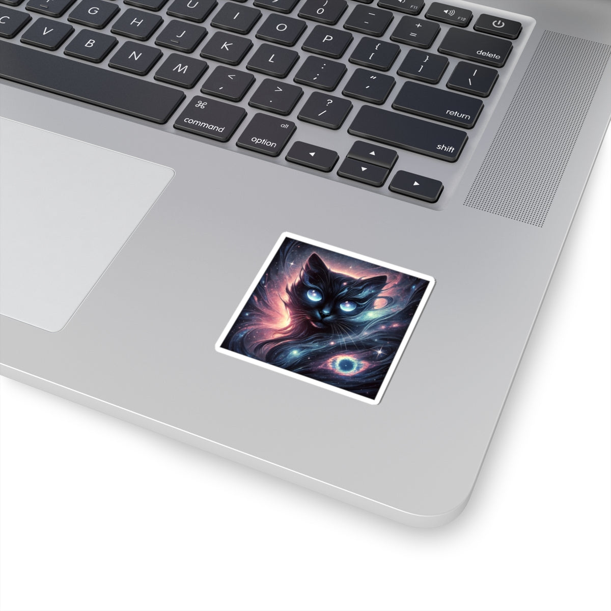 Cosmic Black Cat Galaxy Celestial Sticker