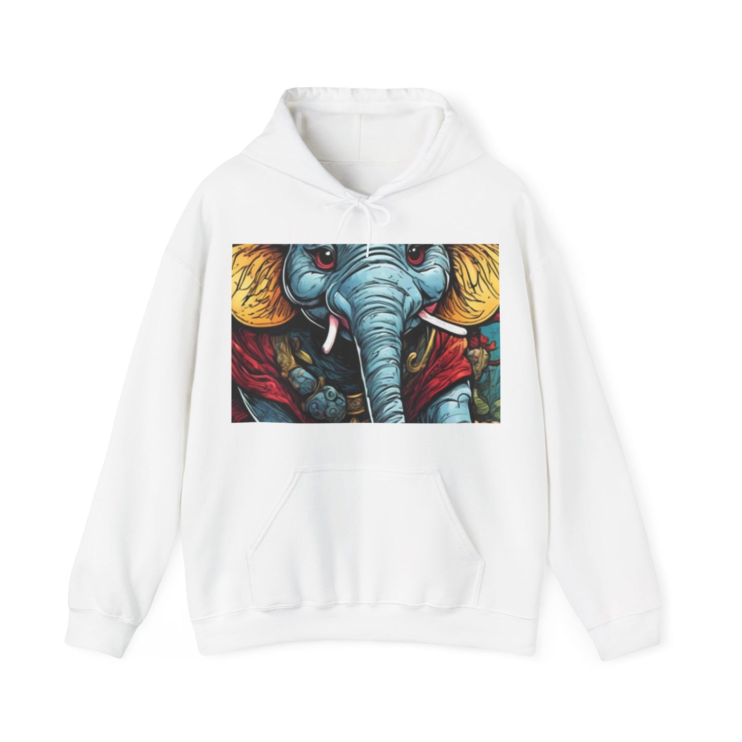 Colorful Elephant Garden Parade Wildlife Animal Art Hoodie