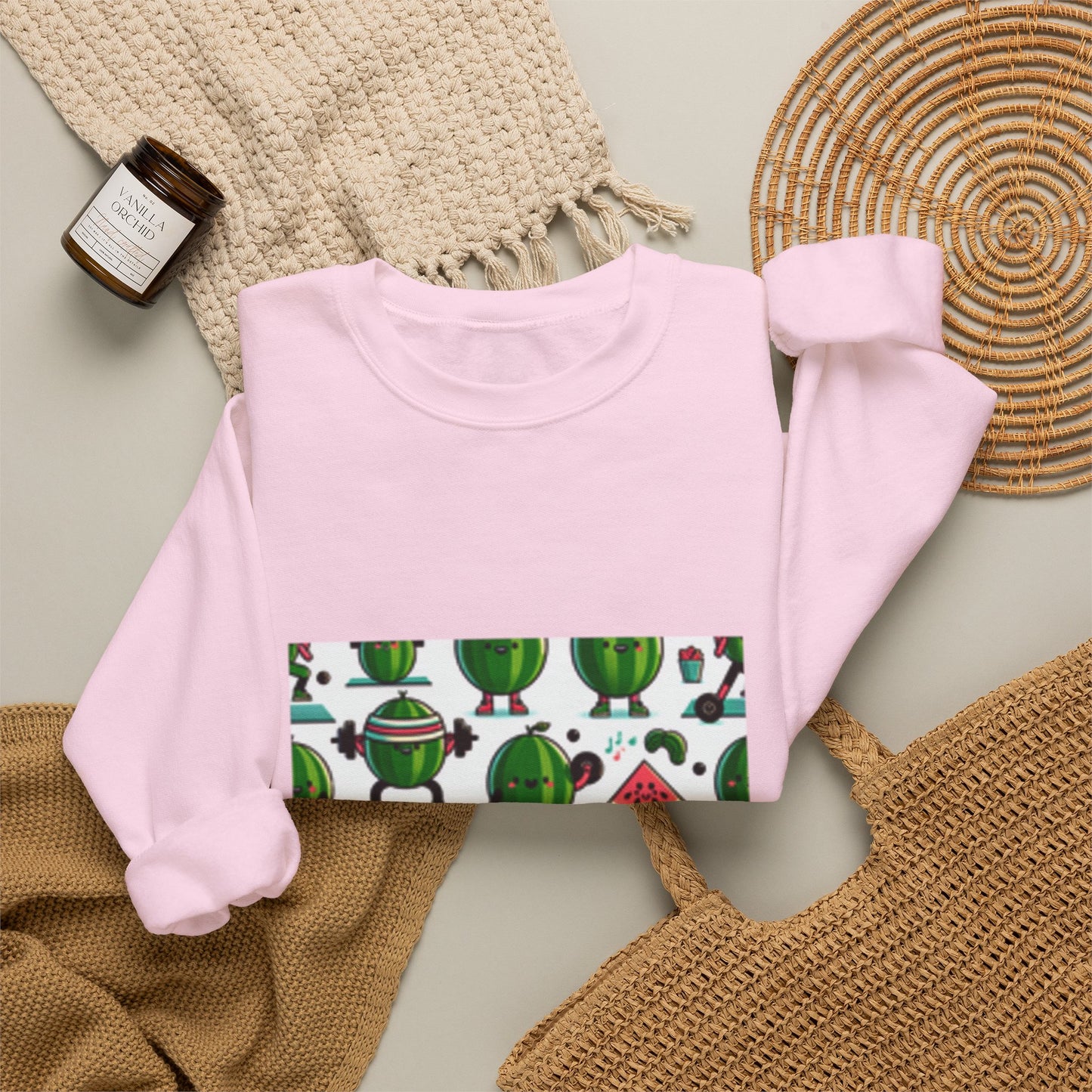 Watermelon Workout Club Cute Food Fitness Sweatshirt