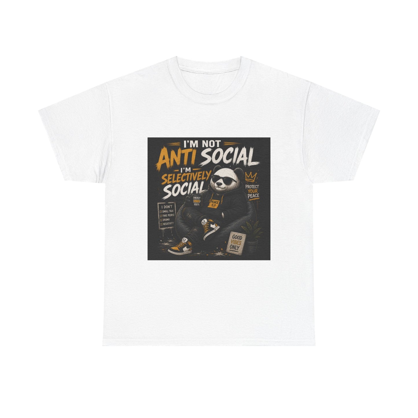 I’m Not Anti Social I’m Selectively Social sloth design Tee | funny introvert shirt