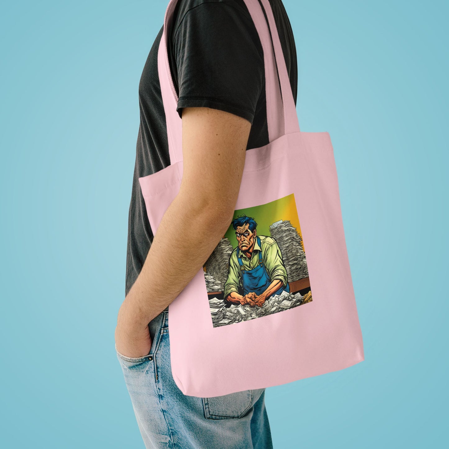 Paperwork Chaos Desk Worker Funny Office Art Tote Bag