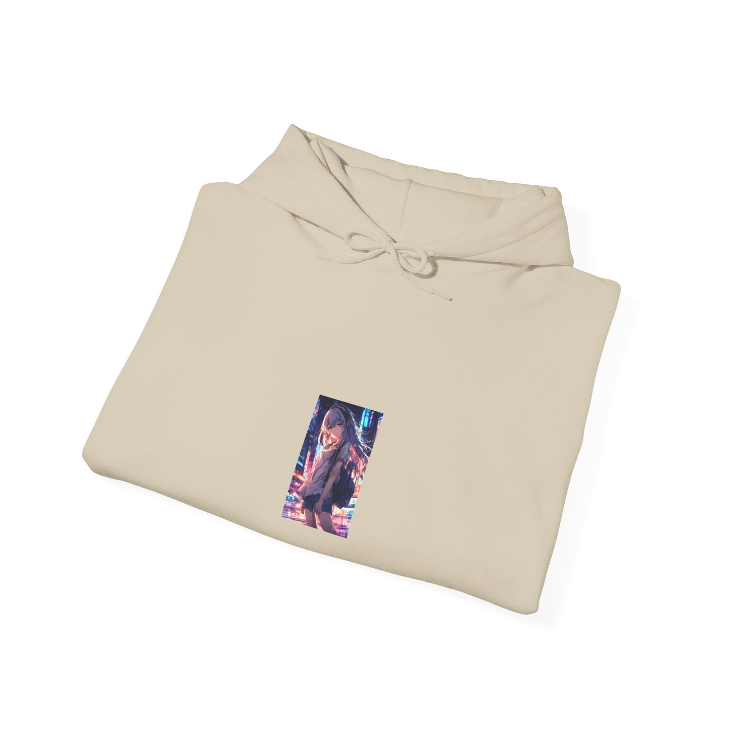 Anime City Night Heroine Portrait Cozy Hoodie