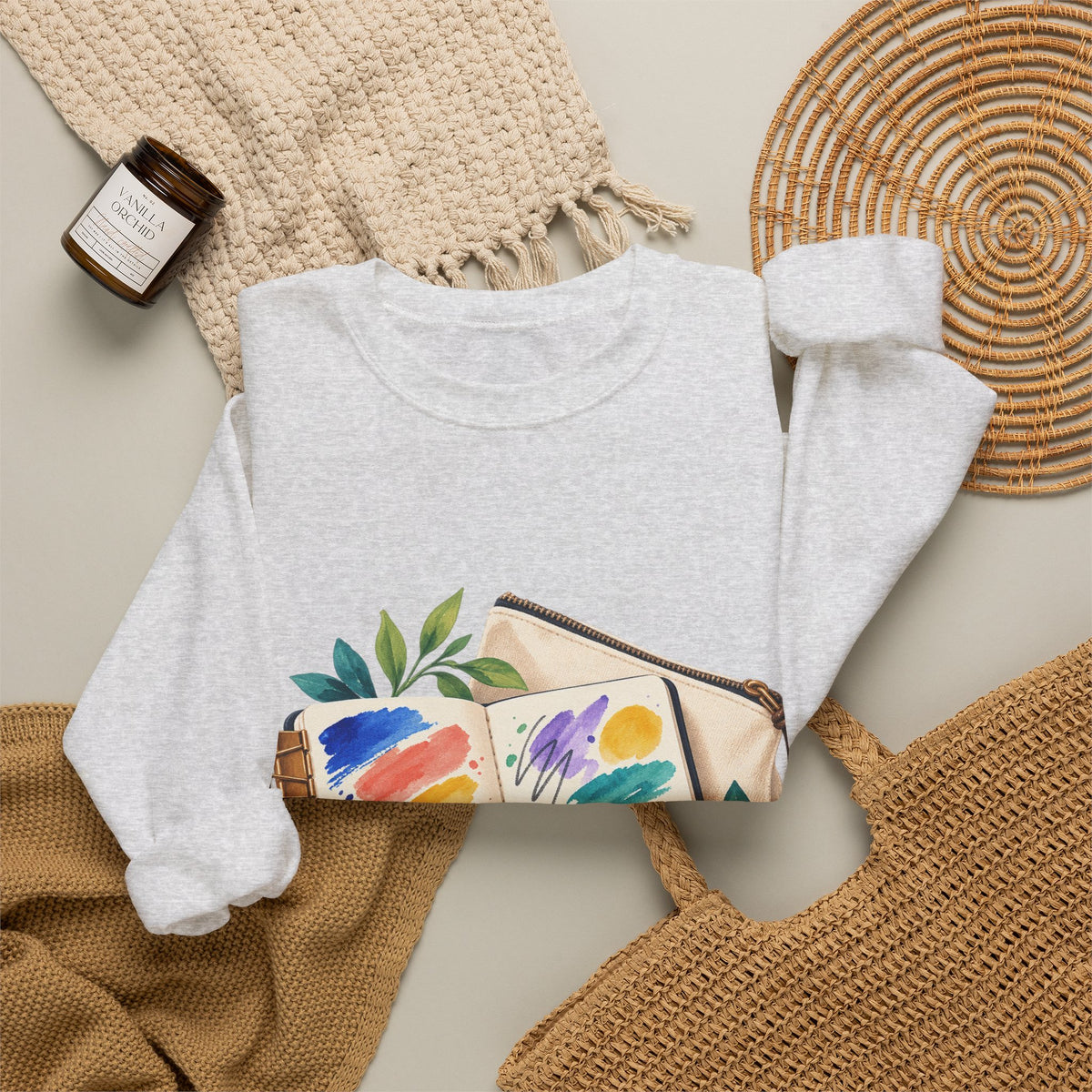 Colorful Urban Sketching Travel Kit Sweatshirt