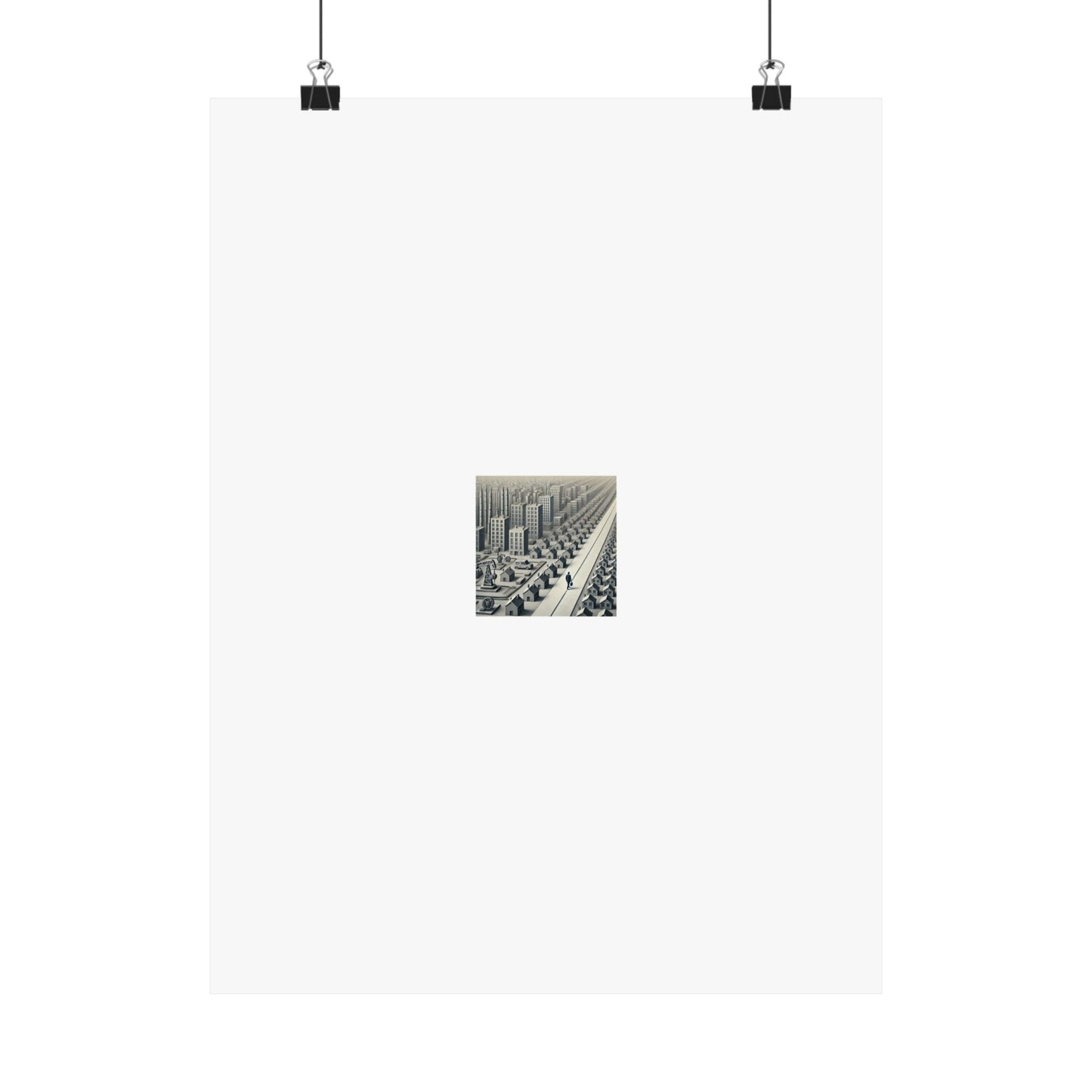 Monochrome Urban Factory Cityscape Poster Industrial Wall Art Gift