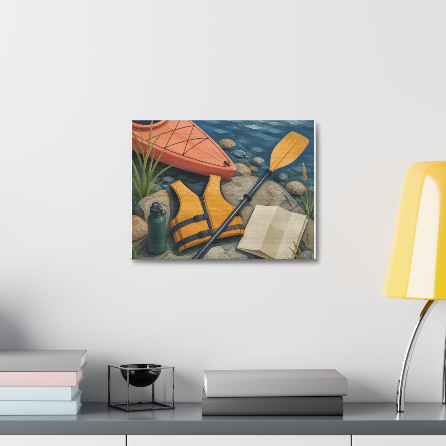 Calm Kayaking Adventure Art Canvas Art
