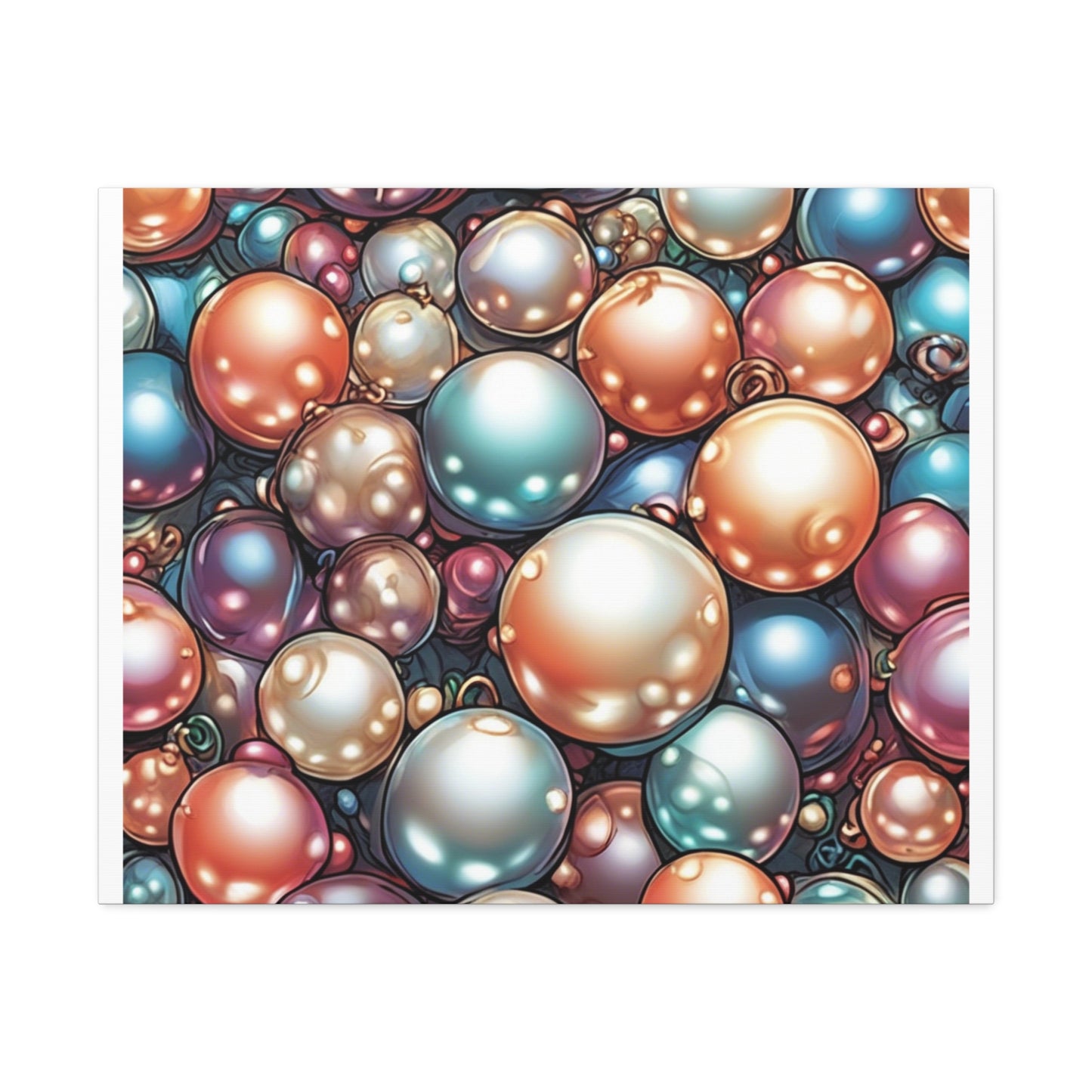 Glossy Orb Marble Abstract Gift Art Canvas
