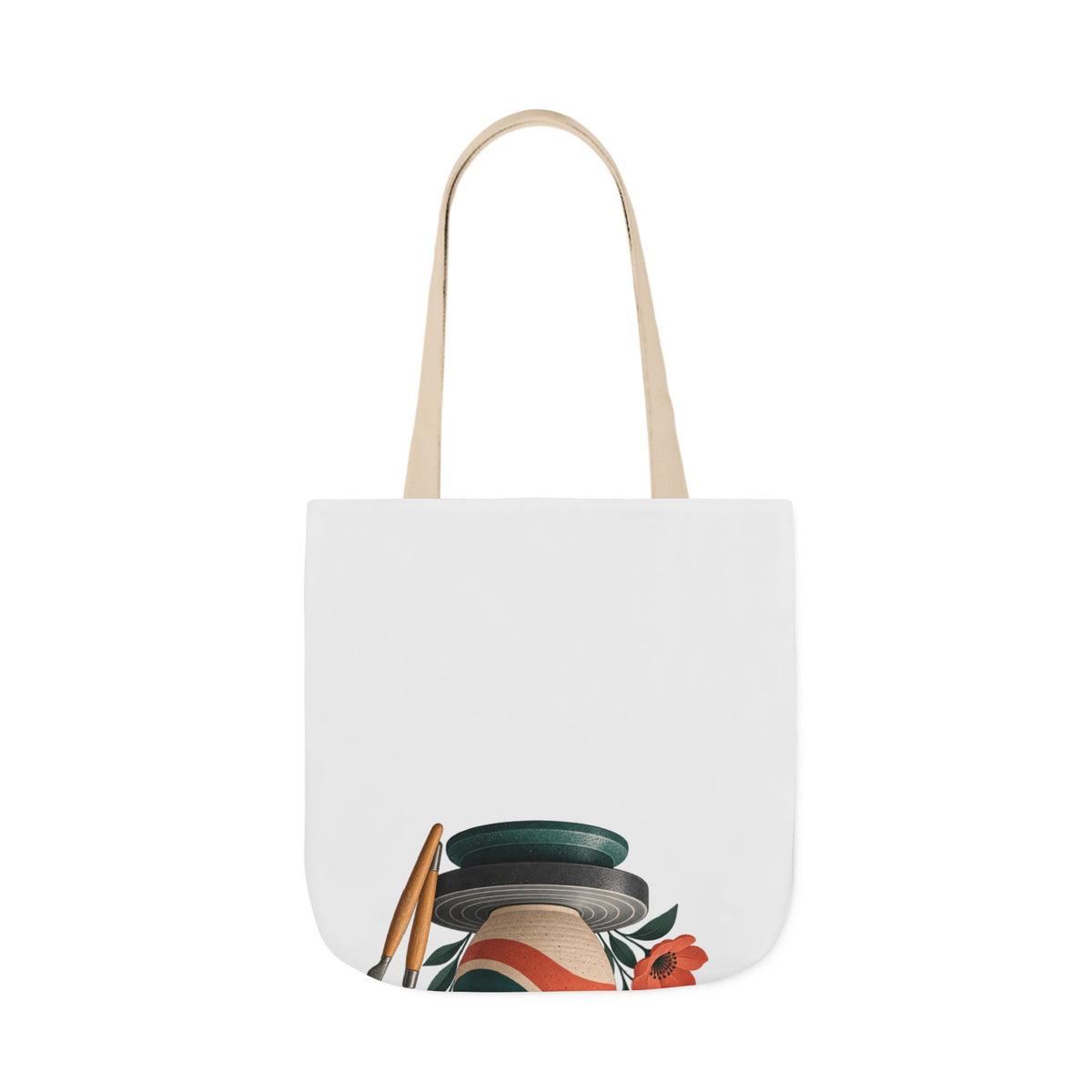 Midcentury Pottery Botanical Art Tote Bag