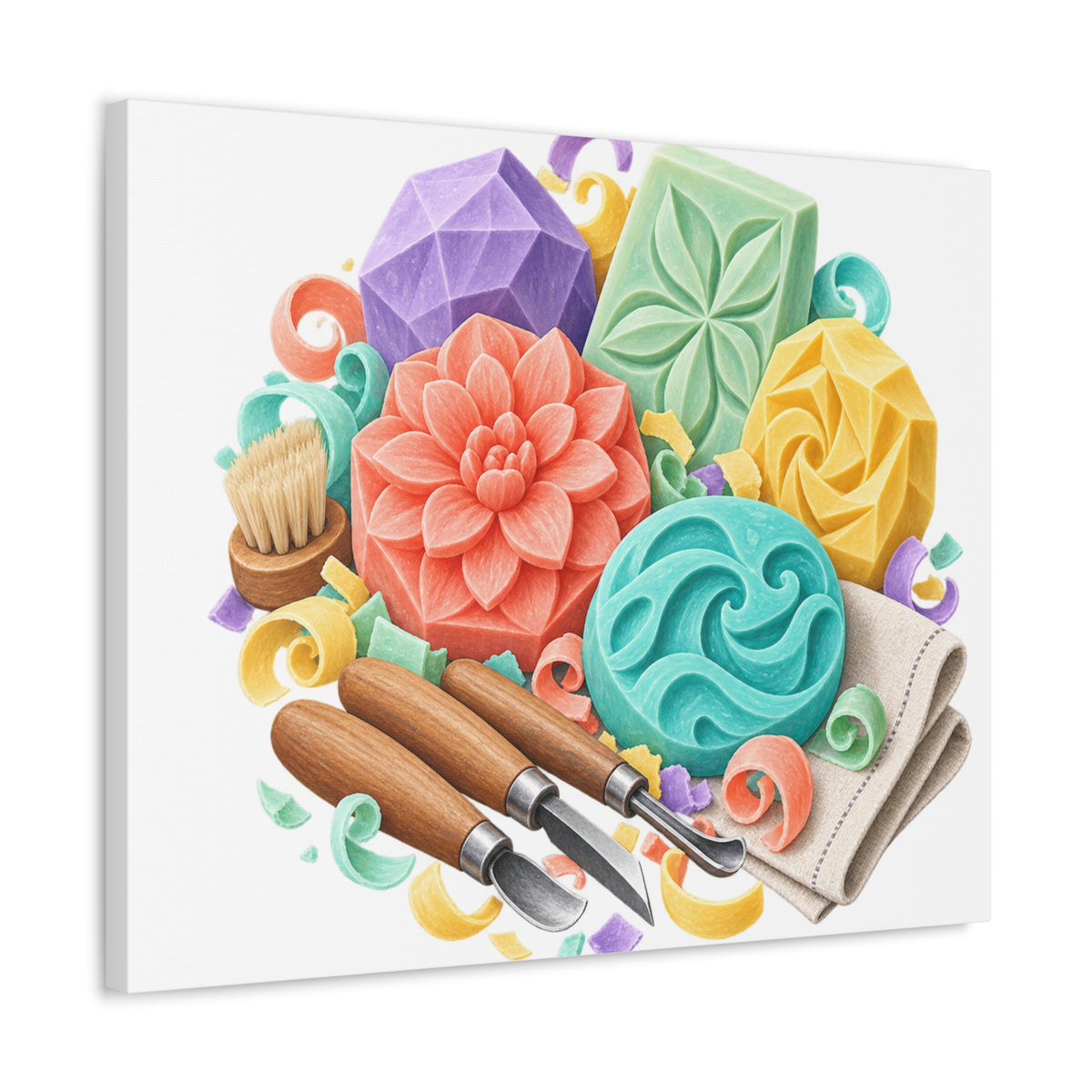 Colorful Soap Carving Workshop Canvas