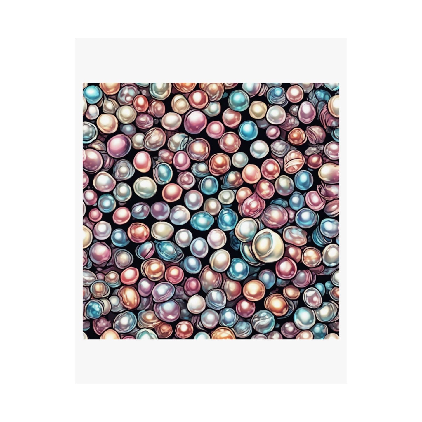 Pearl Bubble Pattern Abstract Gift Art Poster
