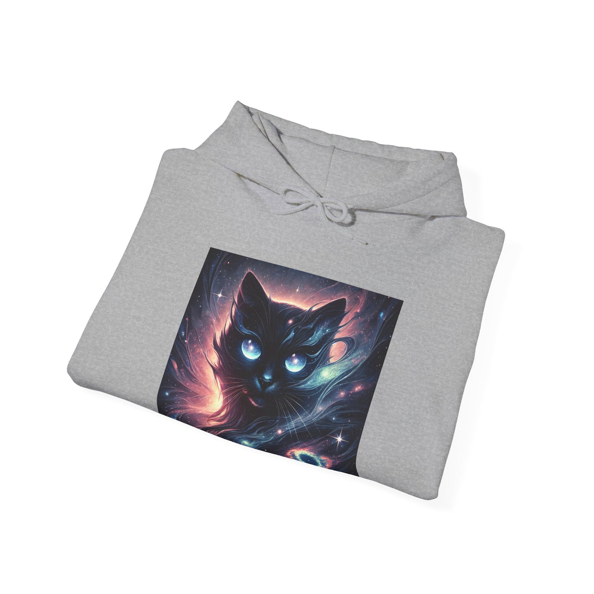 Cosmic Black Cat Galaxy Celestial Hoodie