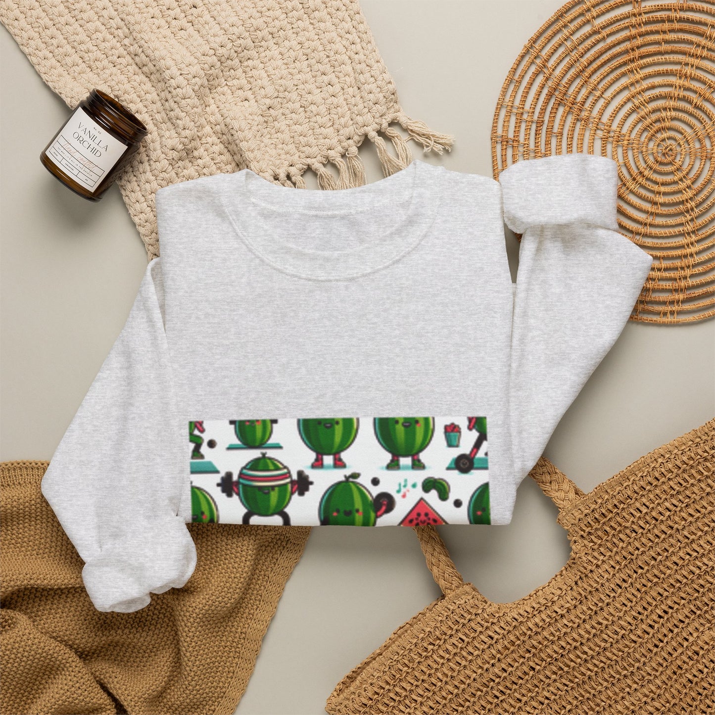 Watermelon Workout Club Cute Food Fitness Sweatshirt