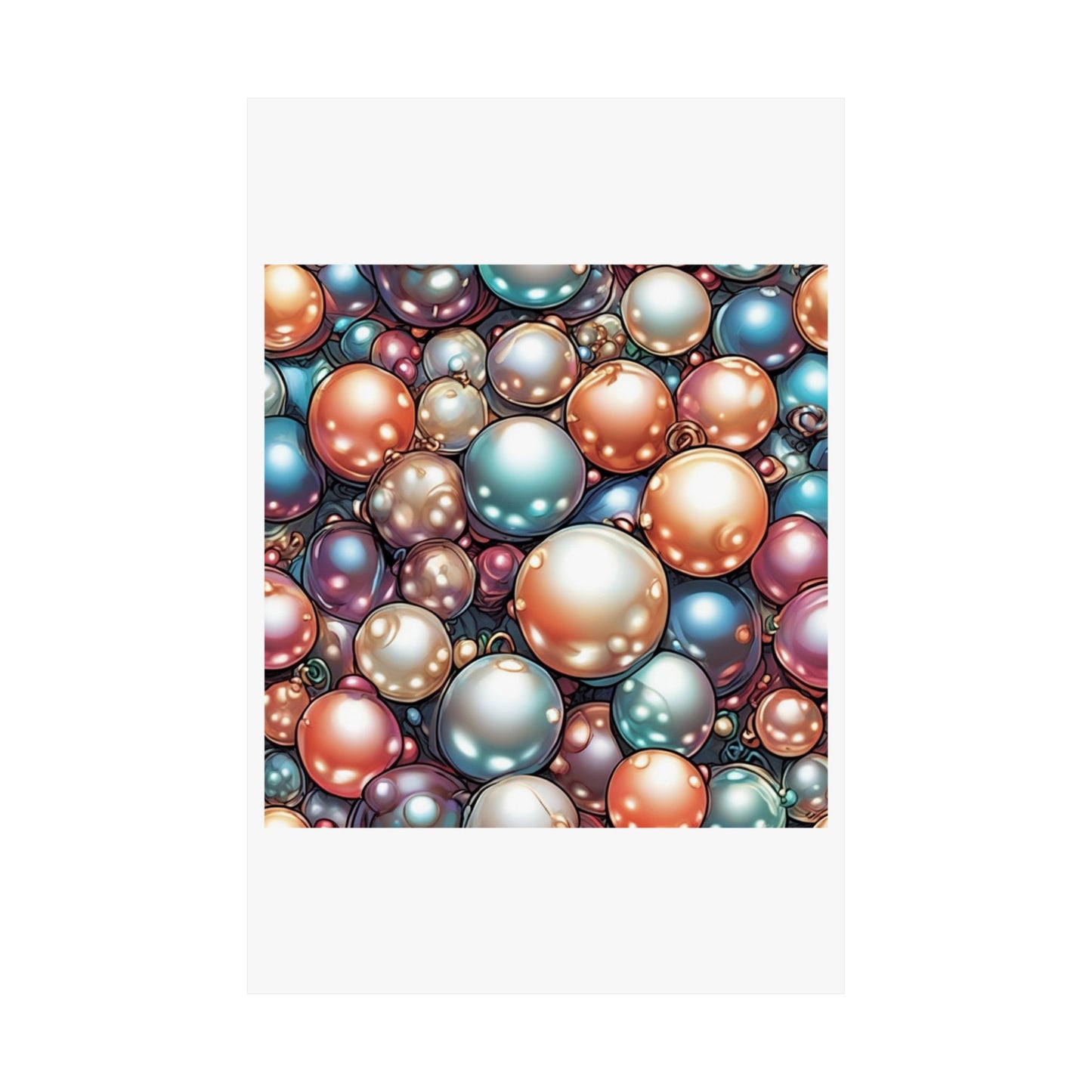Glossy Orb Marble Abstract Gift Art Poster