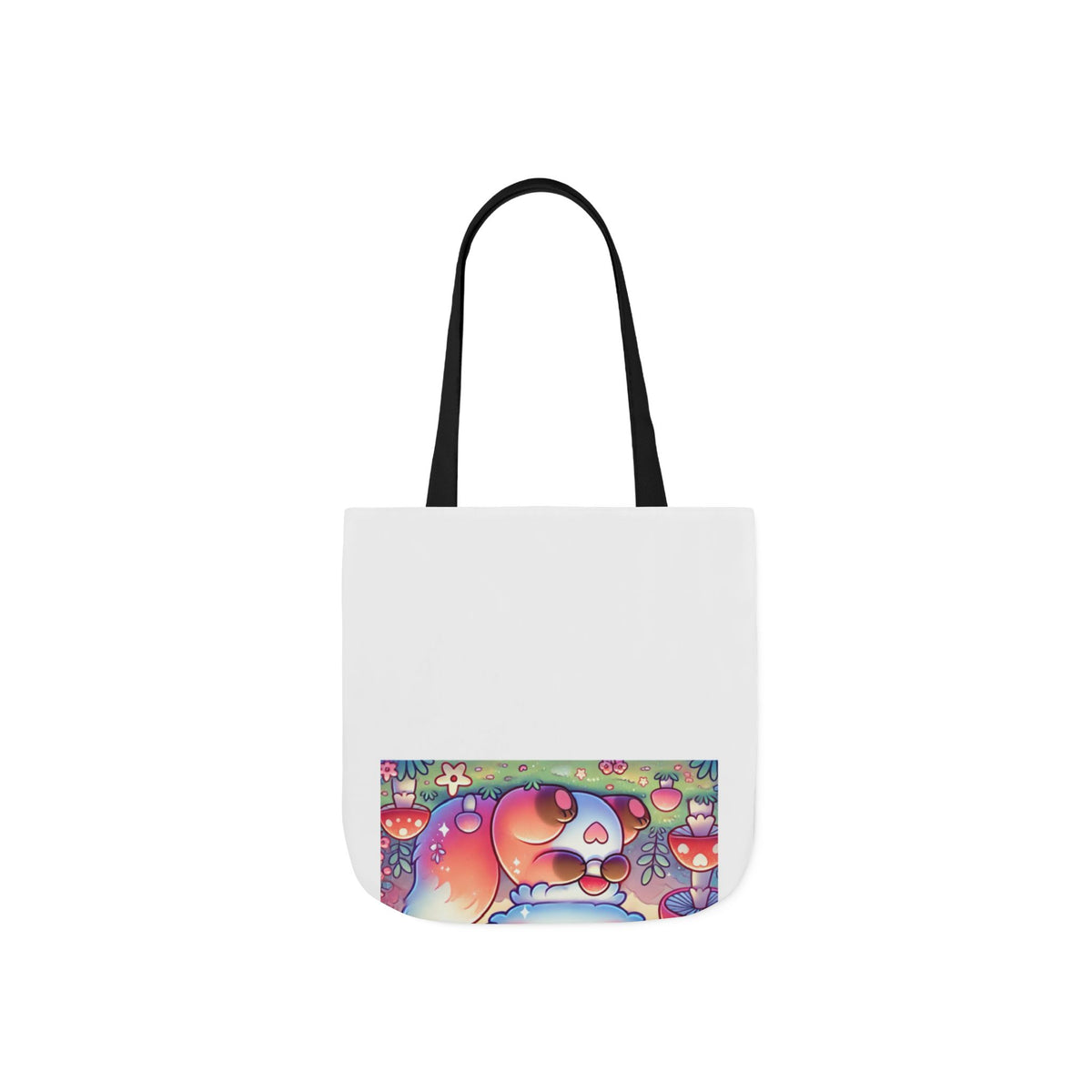 Pastel Woodland Fox Mushroom Kawaii Canvas Tote Bag