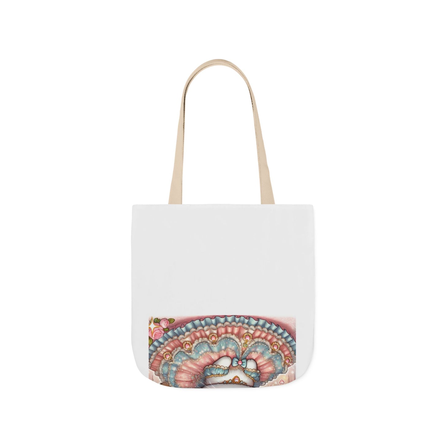 Pastel Princess Calico Cat Fantasy Canvas Tote Bag
