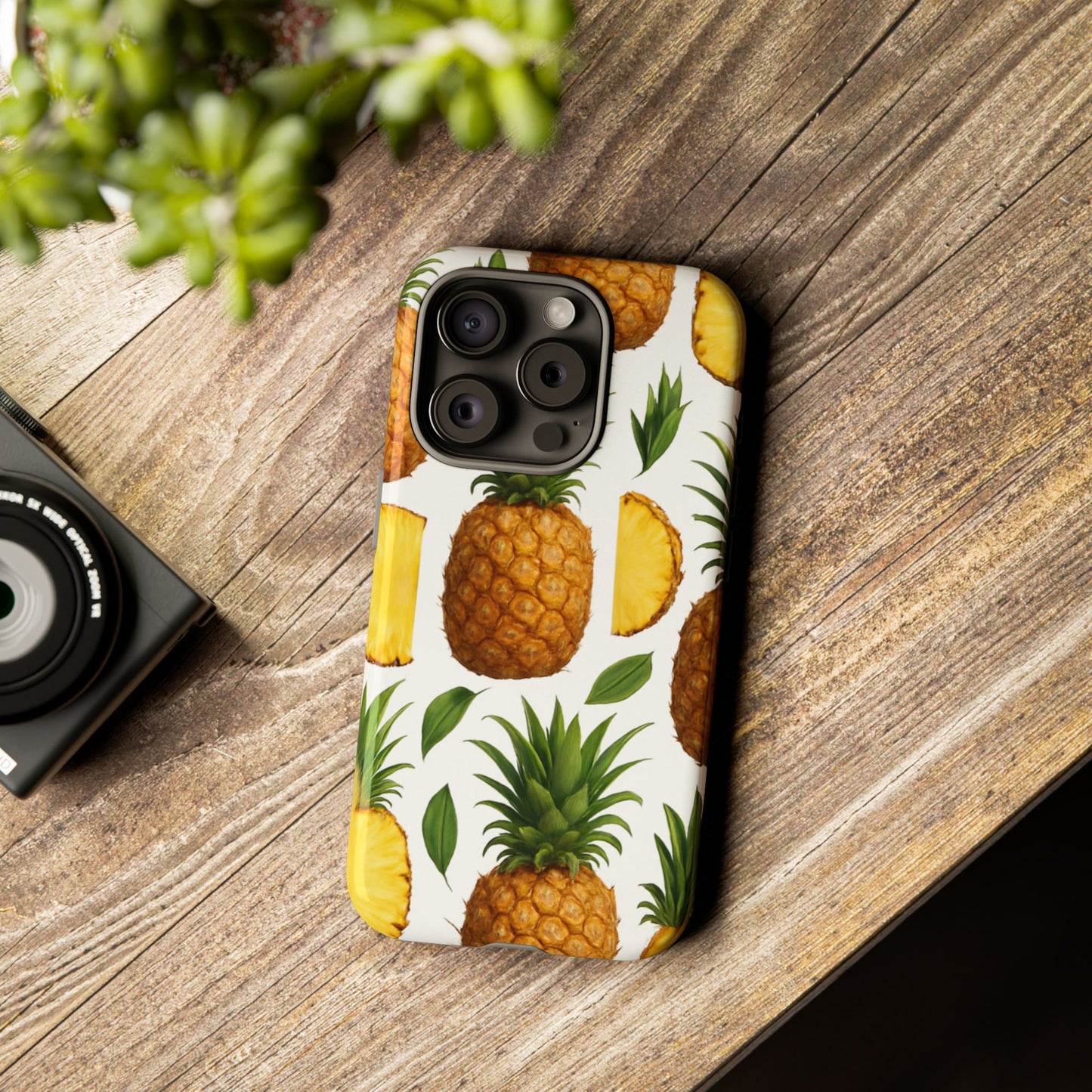 Pineapple Phone Case - Tough Cases, Tropical Phone Cover, Summer Vibe Accessories, Cute Pineapple Design, Fun Gift for Fruit Lovers