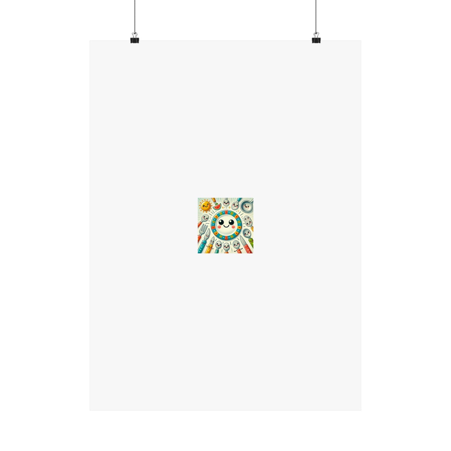 Happy Little Kitchen Club Kawaii Food Poster Kitchen Wall Art Decor