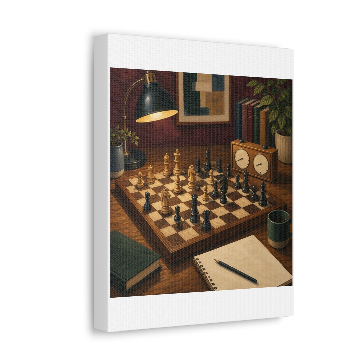 Cozy Chess Strategy Game Hobby Canvas Art