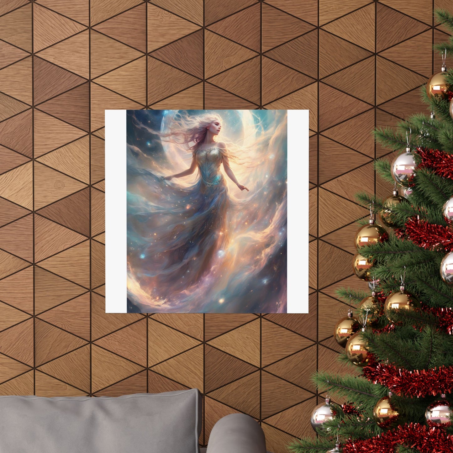 Moonlit Celestial Dancer Fantasy Portrait Poster
