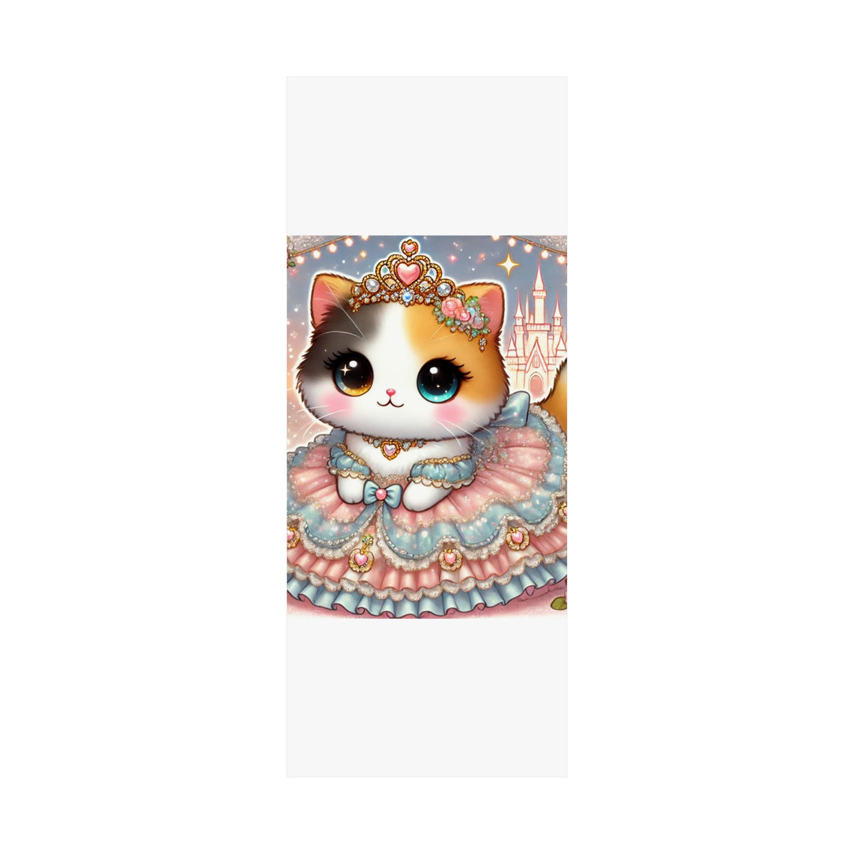 Pastel Princess Calico Cat Fantasy Wall Art Poster