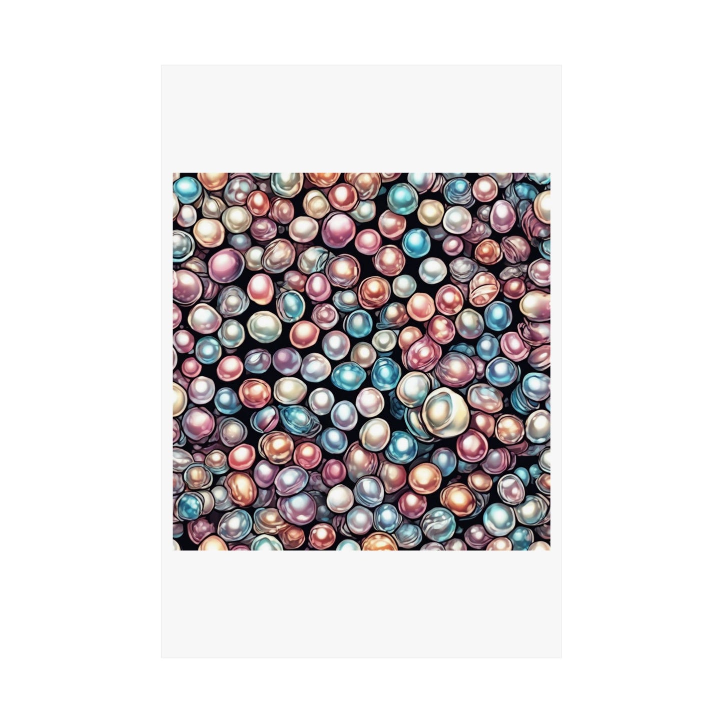 Pearl Bubble Pattern Abstract Gift Art Poster