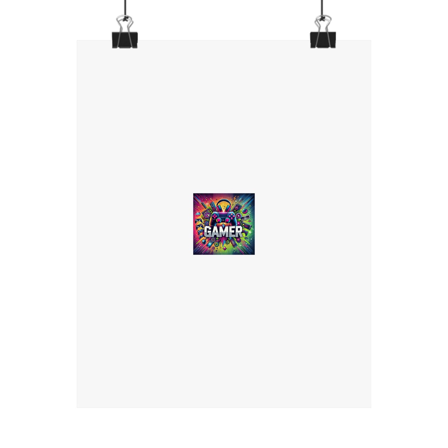 Neon Gamer Energy Retro Arcade Gaming Wall Art Poster