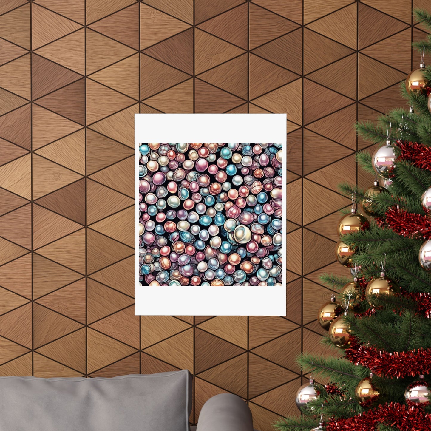 Pearl Bubble Pattern Abstract Gift Art Poster