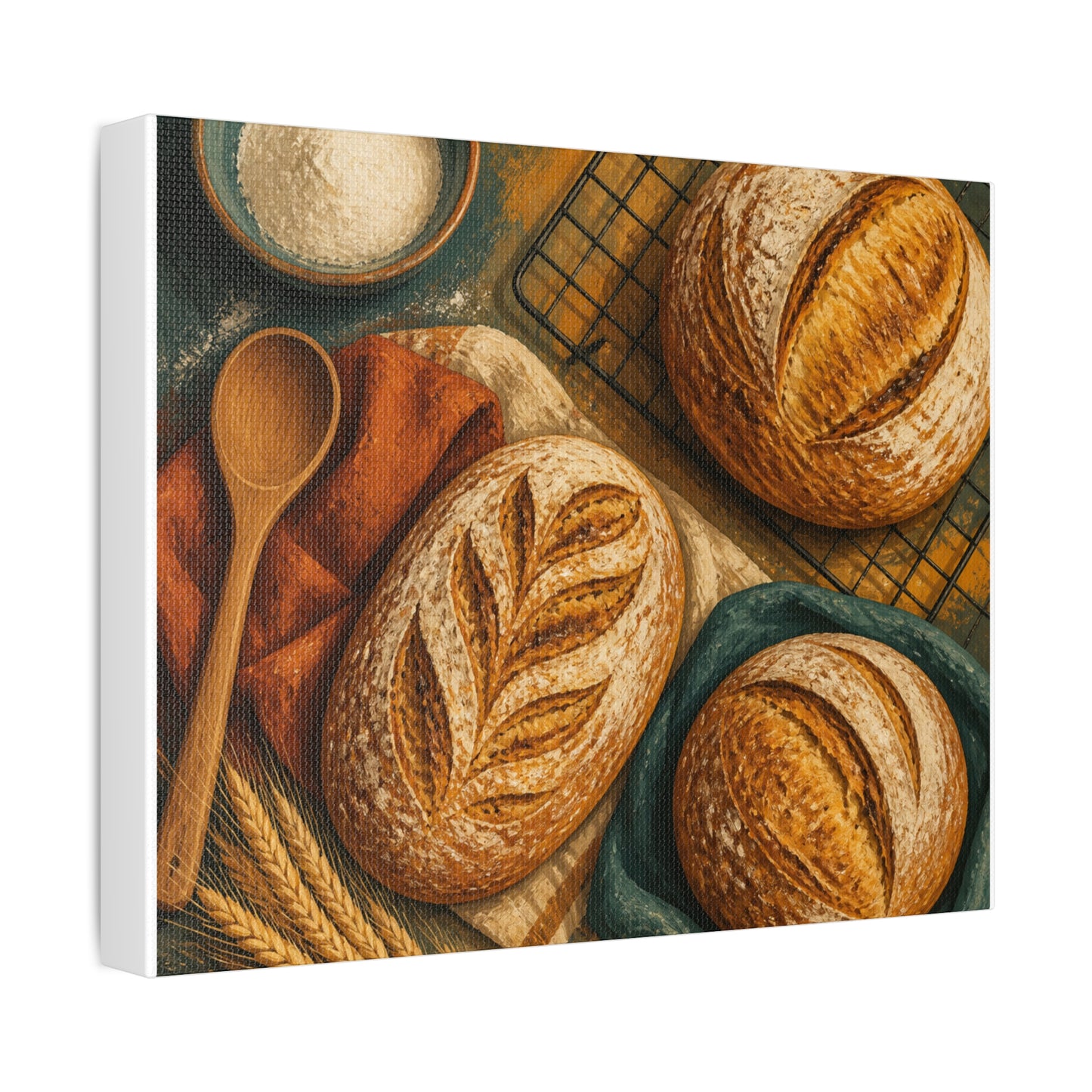 Artisan Bread Baking Still Life Canvas Art
