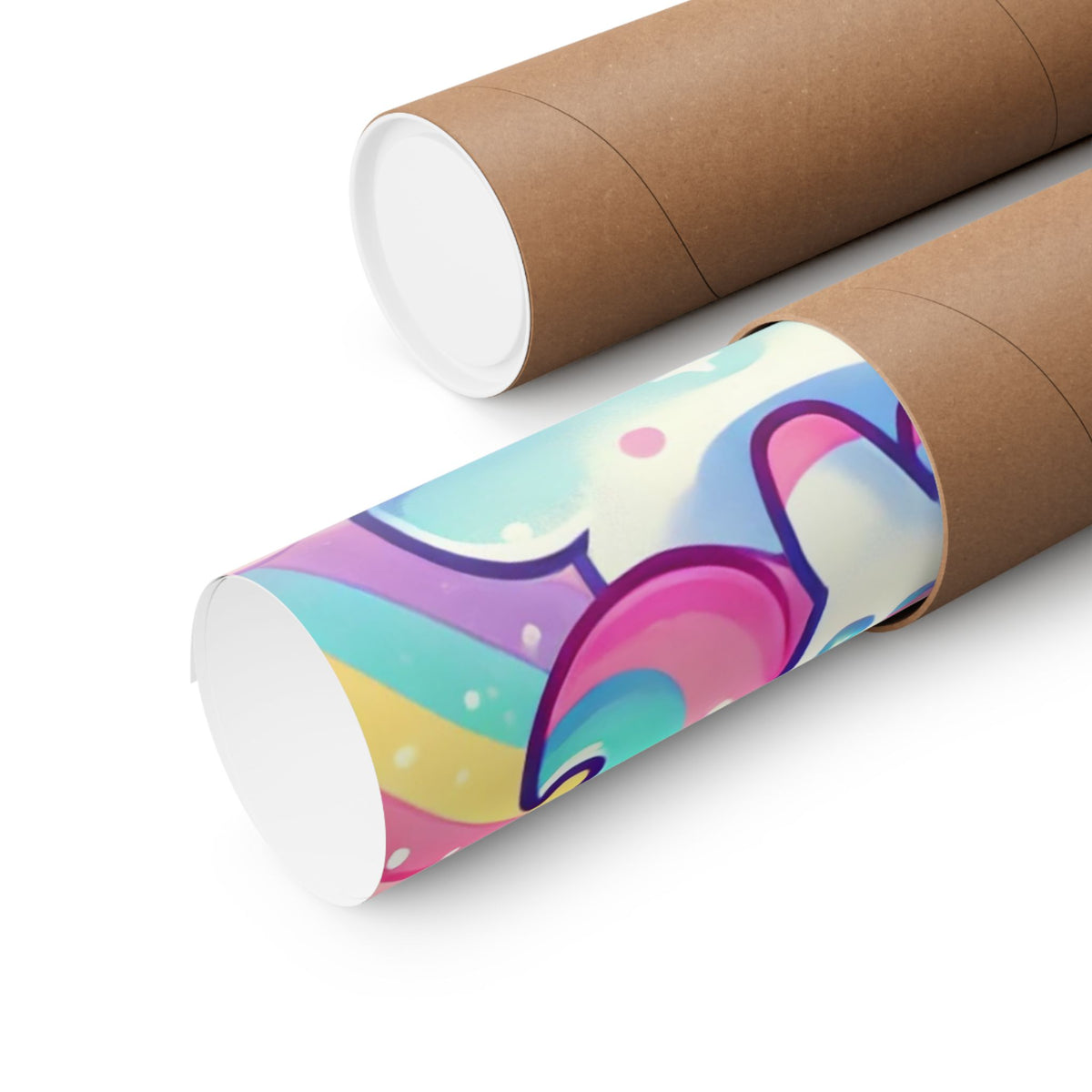 Pastel Rainbow Unicorn Cloud Kawaii Wall Art Poster