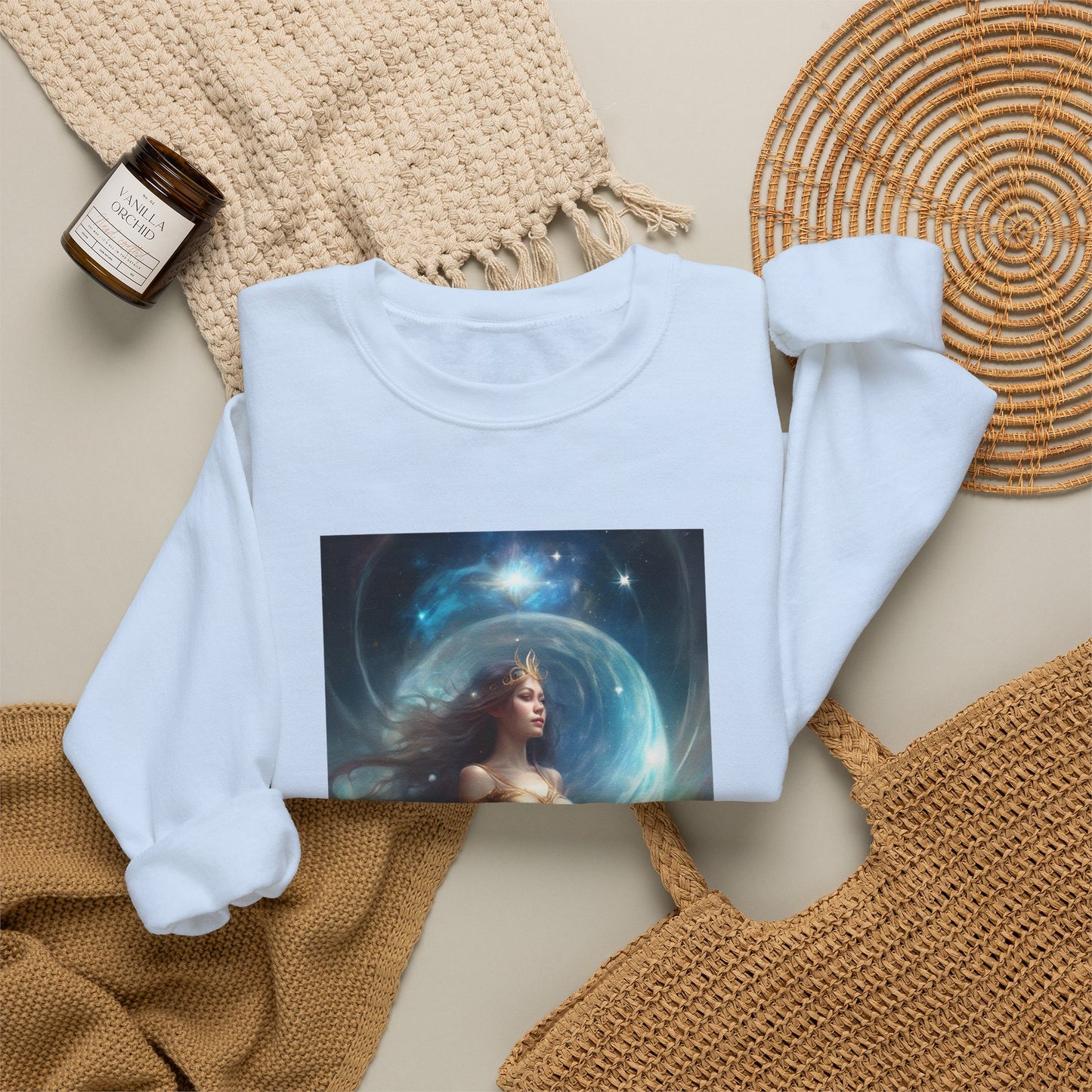 Lunar Celestial Queen Fantasy Portrait Sweatshirt