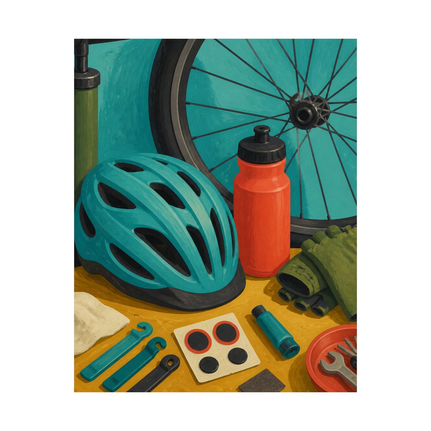 Everyday Bicycle Workshop Art Poster