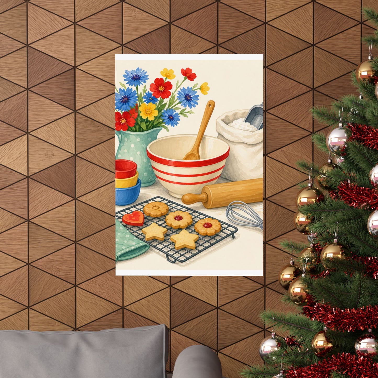 Cheerful Home Baking Hobby Poster