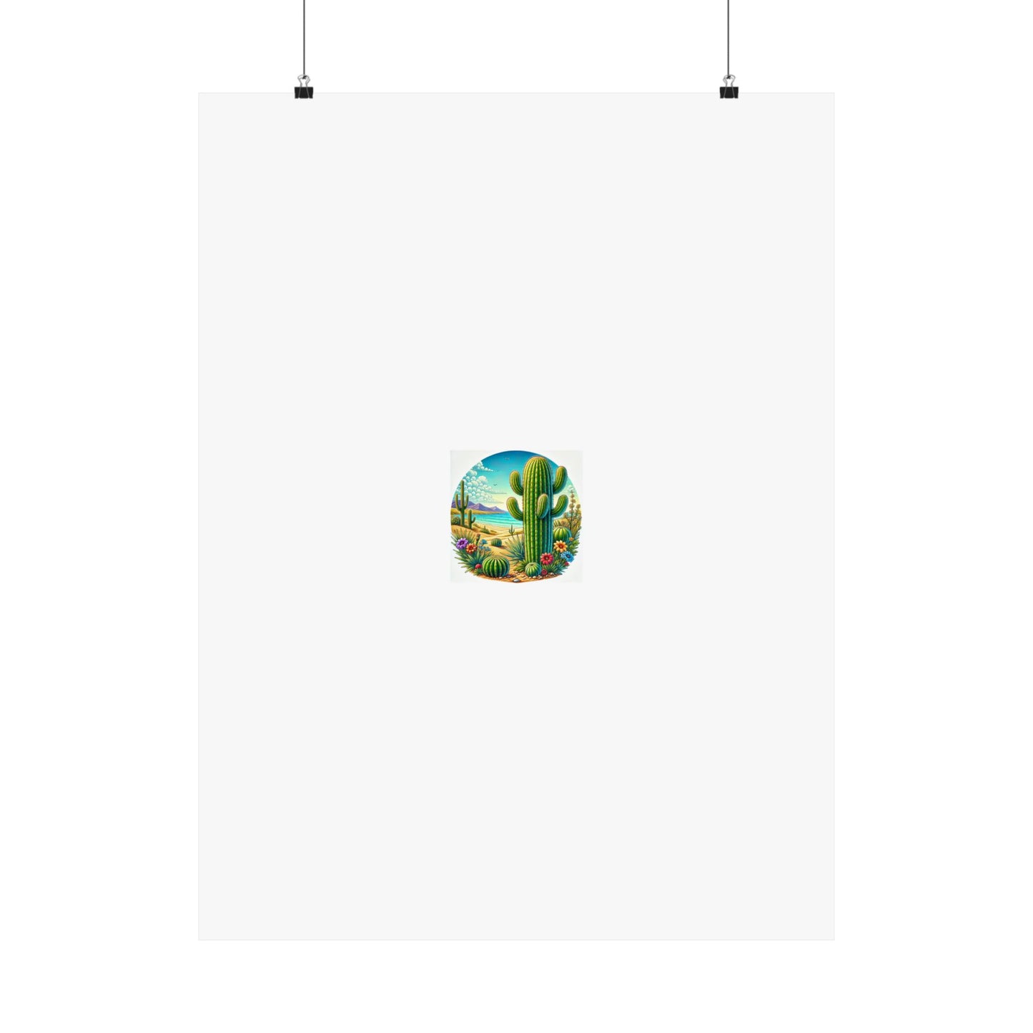 Desert Cactus Bloom Garden Poster Botanical Desert Wall Art Gift