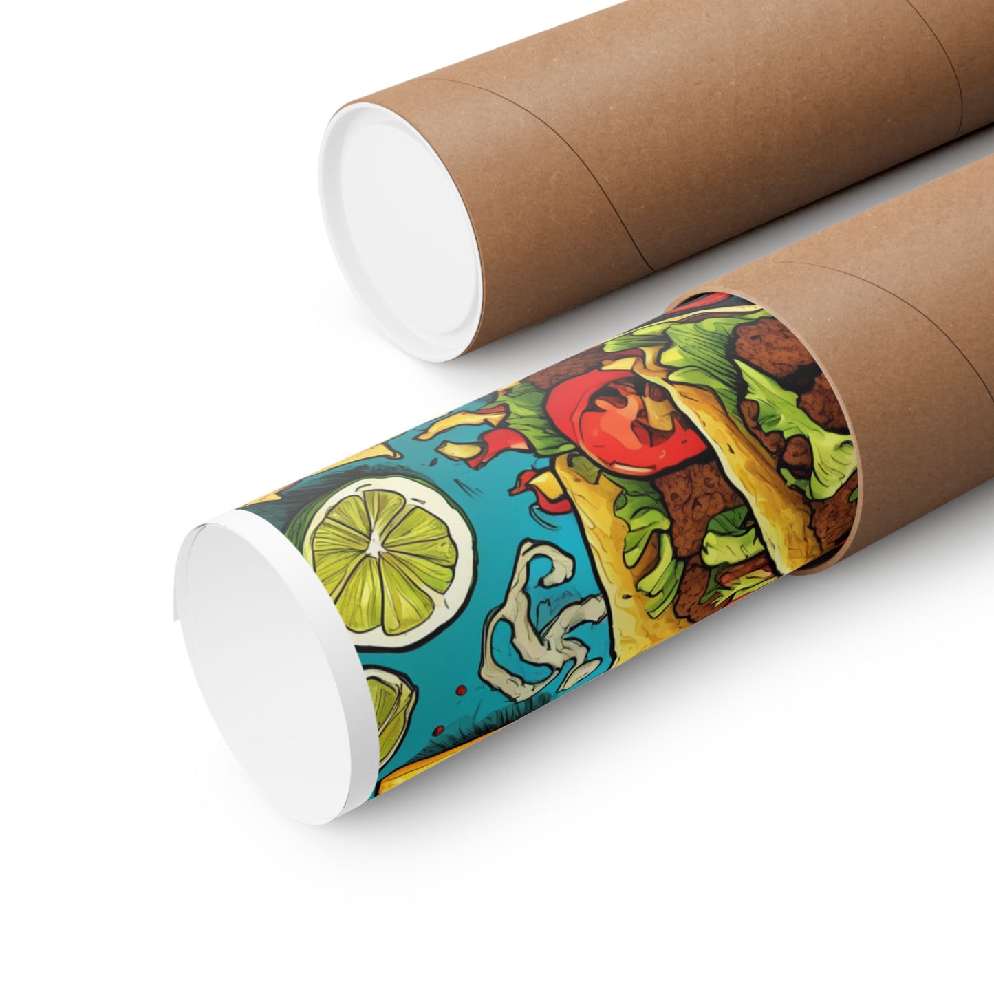 Taco Party Pattern Foodie Gift Art Poster