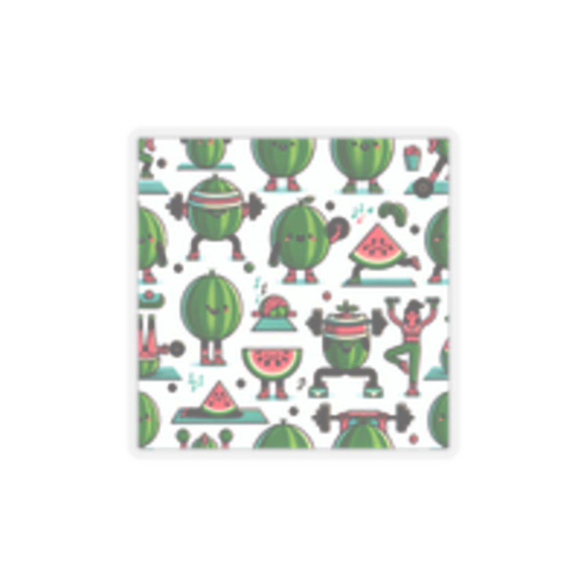 Watermelon Workout Club Cute Food Fitness Sticker