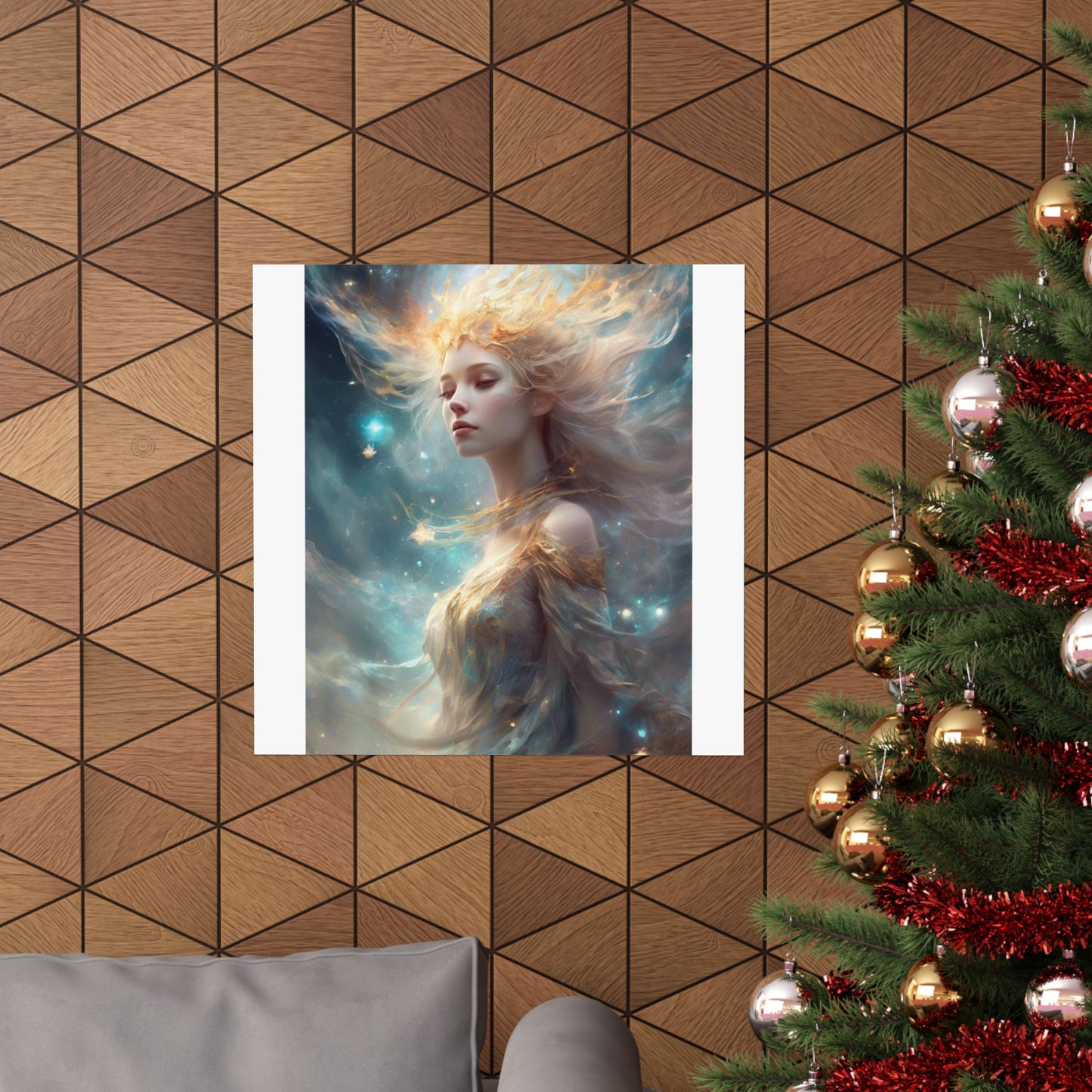 Solar Celestial Spirit Fantasy Portrait Poster
