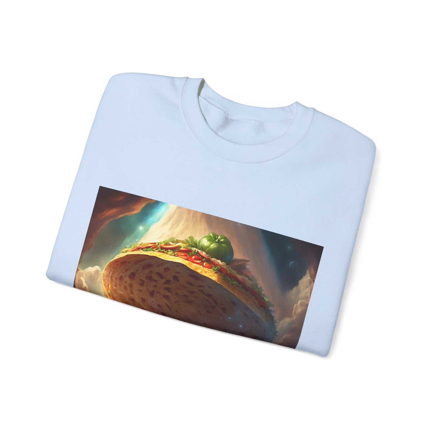 Cosmic Taco UFO Surreal Food Fantasy Art Sweatshirt
